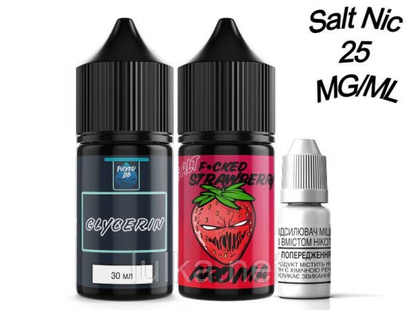 Набор Salt Fucked Strawberry 25 мг/мл 30 мл. Набор Salt Fucked Strawberry 25 мг/мл 30 мл.