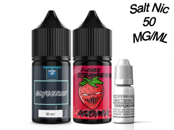 Набор Salt Fucked Strawberry 50 мг/мл 30 мл. Набор Salt Fucked Strawberry 50 мг/мл 30 мл.