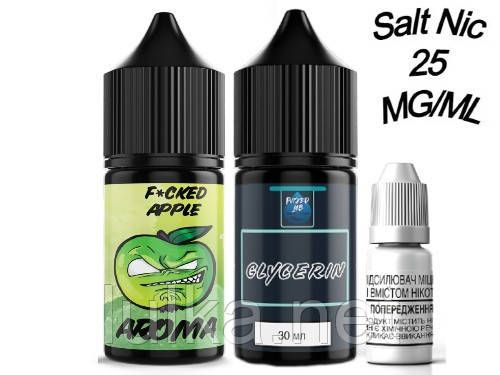 Набор Salt Fucked Sour Apple 25мг/мл 30мл. Набор Salt Fucked Sour Apple 25мг/мл 30мл.