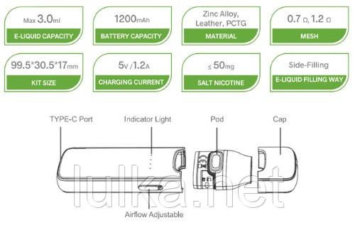 Voopoo VMATE E Pod Kit 1200mAh (Classic Blue) Voopoo VMATE E Pod Kit 1200mAh (Classic Blue)