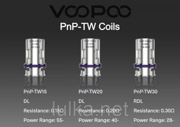 Испаритель Voopoo PnP-TW20 Coil (0.2 ohm) Испаритель Voopoo PnP-TW20 Coil (0.2 ohm)
