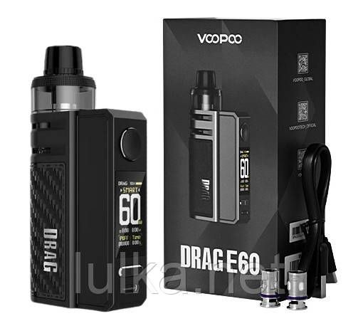 Voopoo Drag E60 Pod Mod Kit 60W 2550 mAh (Carbon Fiber) Voopoo Drag E60 Pod Mod Kit 60W 2550 mAh (Carbon Fiber)