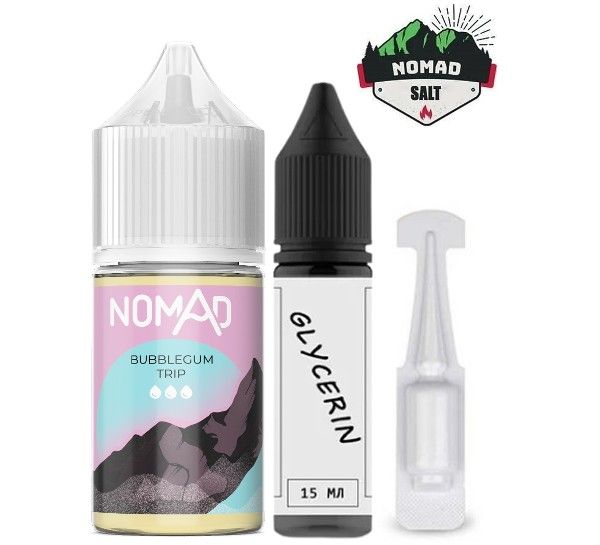 Набор Nomad Salt Bubblegum Trip (50 мг/мл) 30 мл. Набор Nomad Salt Bubblegum Trip (50 мг/мл) 30 мл.