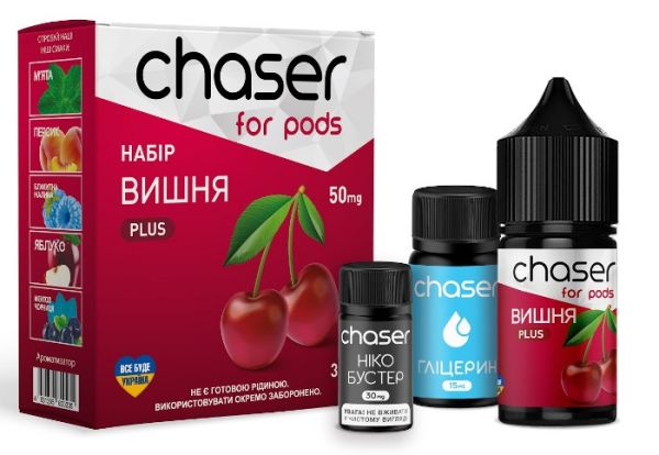 Набор Chaser for pods Salt Cherry (50 мг/мл) 30 мл Набор Chaser for pods Salt Cherry (50 мг/мл) 30 мл
