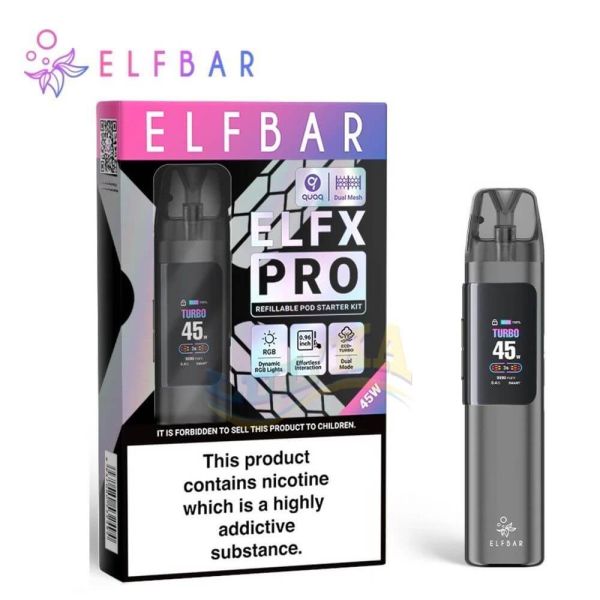 Elf Bar ELFX PRO Pod Kit 1200mAh (Grey) Elf Bar ELFX PRO Pod Kit 1200mAh (Grey)