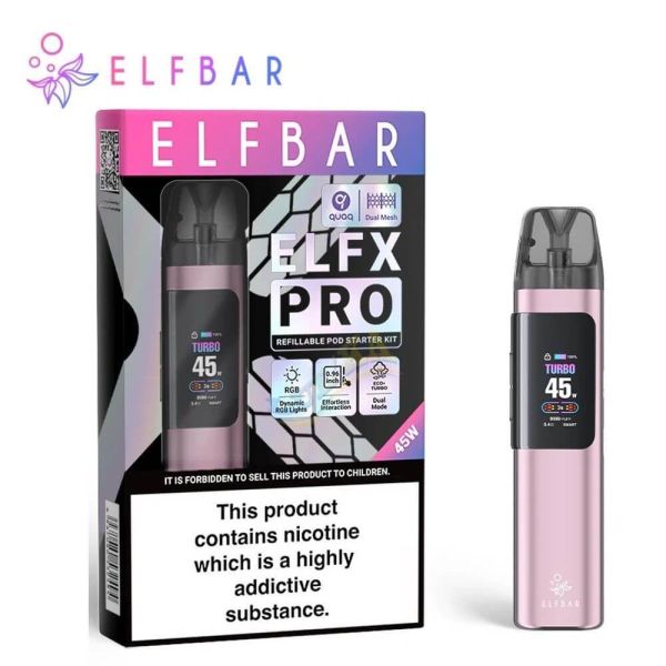 Elf Bar ELFX PRO Pod Kit 1200mAh (Pink) Elf Bar ELFX PRO Pod Kit 1200mAh (Pink)