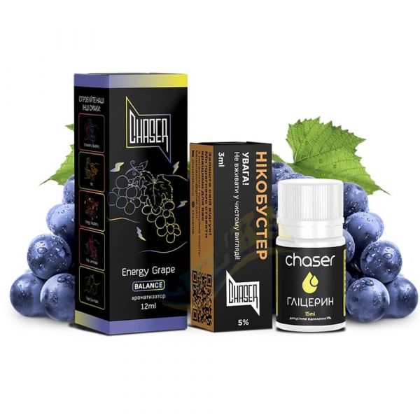Набор Chaser Salt Energy Grape (50 мг/мл) 30 мл Набор Chaser Salt Energy Grape (50 мг/мл) 30 мл