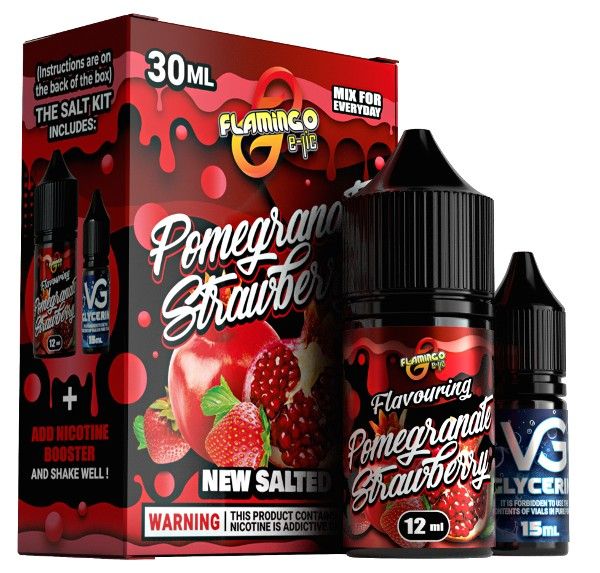 Набор Flamingo Salt Pomegranate Strawberry (50 мг/мл) 30 мл Набор Flamingo Salt Pomegranate Strawberry (50 мг/мл) 30 мл