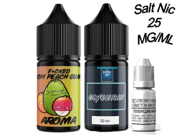 Набор Salt Fucked Lichi Peach Guava 25мг/мл 30мл. Набор Salt Fucked Lichi Peach Guava 25мг/мл 30мл.
