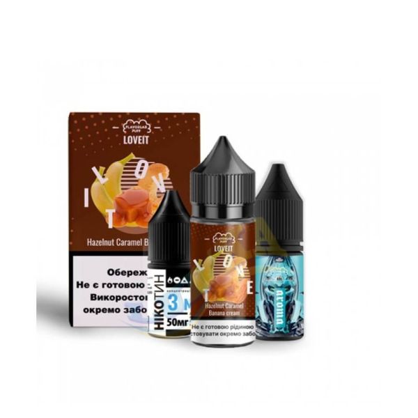 Набор Love IT Salt Hazelnut Caramel Banana cream 30 мл. (50 мг/мл) Набор Love IT Salt Hazelnut Caramel Banana cream 30 мл. (50 мг/мл)