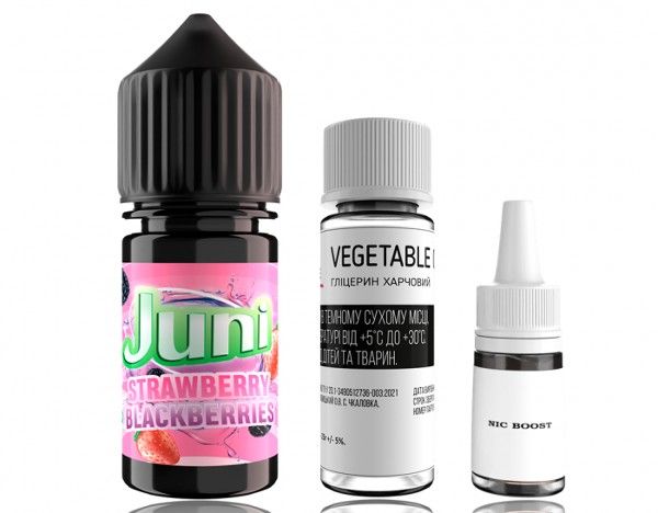 Комплект Juni Salt Strawberry Blackberries 50 мг/мл 30 мл. Комплект Juni Salt Strawberry Blackberries 50 мг/мл 30 мл.