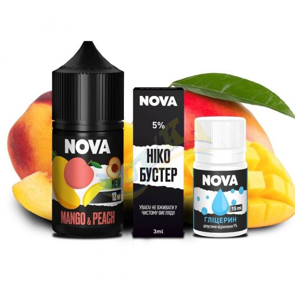 Набор Nova Salt Mango Peach (50 мг/мл) 30 мл. Набор Nova Salt Mango Peach (50 мг/мл) 30 мл.