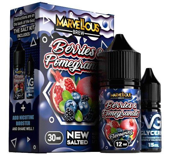 Набор Marvellous Brew Salt Kit Berries & Pomegranate 30 мл.  Набор Marvellous Brew Salt Kit Berries & Pomegranate 30 мл.