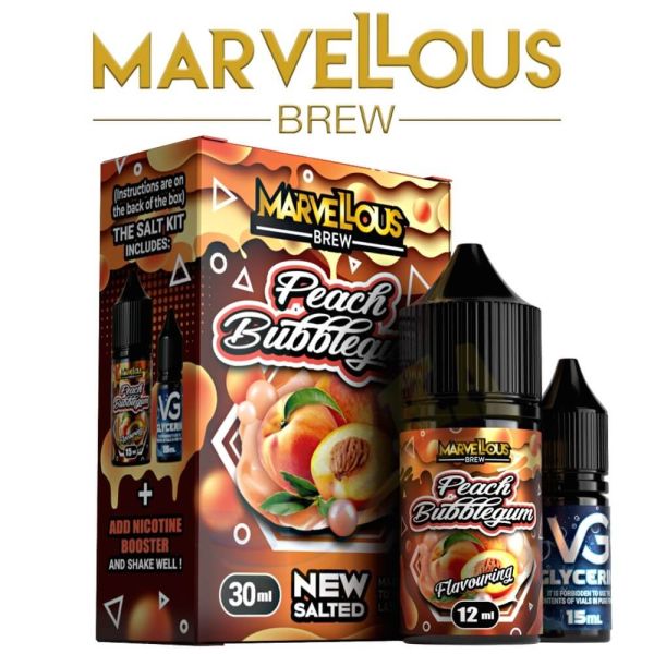 Набор Marvellous Brew Salt Kit Peach Bubblegum 30 мл.  Набор Marvellous Brew Salt Kit Peach Bubblegum 30 мл.
