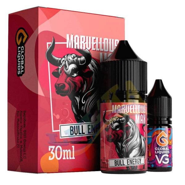 Набор Marvellous Max Bull Energy 30 мл.  Набор Marvellous Max Bull Energy 30 мл.