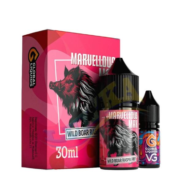 Набор Marvellous Max Wild Boar Raspberry 30 мл.  Набор Marvellous Max Wild Boar Raspberry 30 мл.