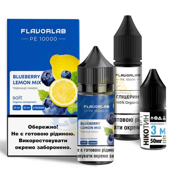 Набор FlavorLab PE 10000 Blueberry Lemon Mix 30ml 50mg Salt Набор FlavorLab PE 10000 Blueberry Lemon Mix 30ml 50mg Salt