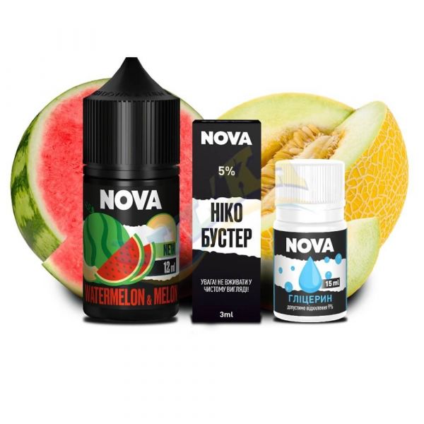 Набор Nova Salt Watermelon Melon (50 мг/мл) 30 мл. Набор Nova Salt Watermelon Melon (50 мг/мл) 30 мл.