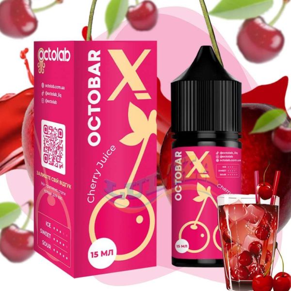 Набор Octobar X Salt Cherry Juice 30 мл. Набор Octobar X Salt Cherry Juice 30 мл.