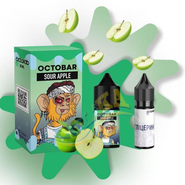Octobar NFT Sour Apple Salt, 30 мл. Octobar NFT Sour Apple Salt, 30 мл.
