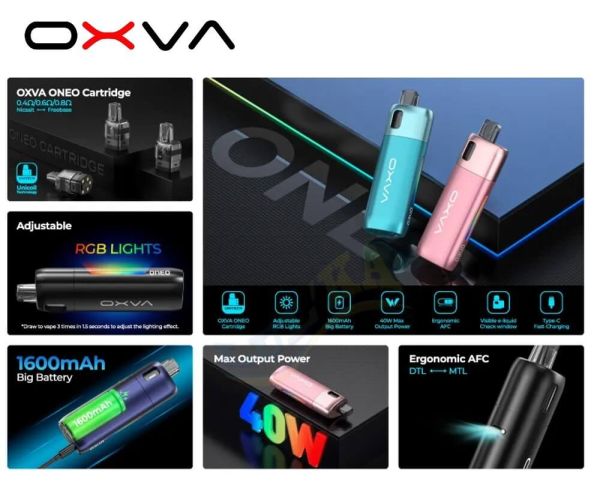OXVA Oneo Pod Kit 1600mAh (Cool Silver) OXVA Oneo Pod Kit 1600mAh (Cool Silver)