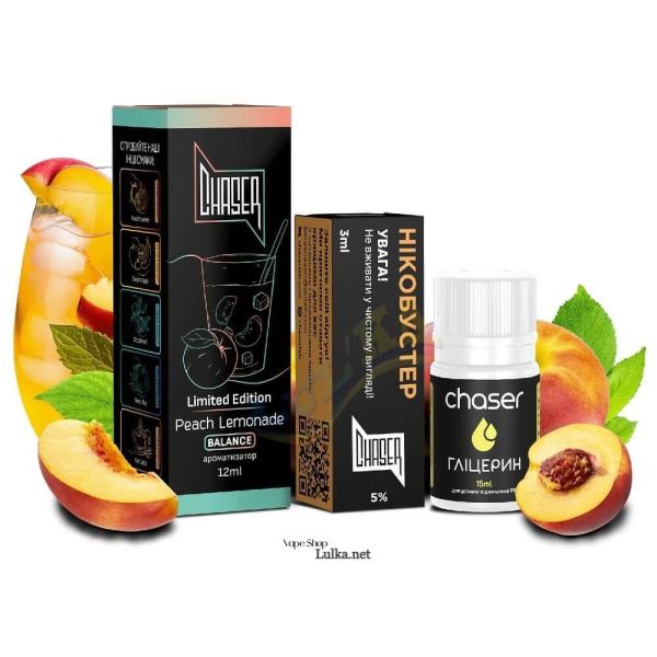 Набор Chaser Salt Peach Lemonade (50 мг/мл) 30 мл Набор Chaser Salt Peach Lemonade (50 мг/мл) 30 мл