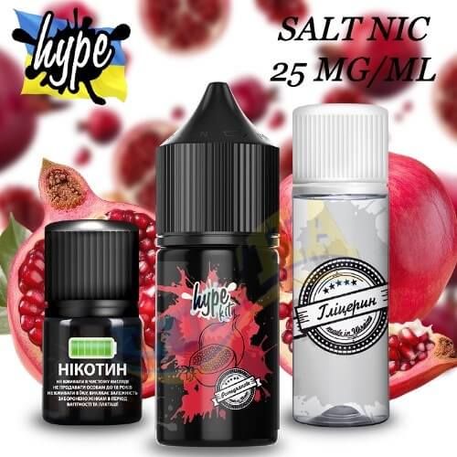 Набор Hype Pomegranate Salt (25 мг/мл) 30 мл. Набор Hype Pomegranate Salt (25 мг/мл) 30 мл.
