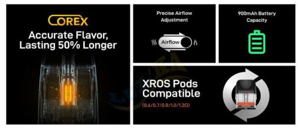 Vaporesso XROS CUBE Pod Kit 900mAh (Black) Vaporesso XROS CUBE Pod Kit 900mAh (Black)