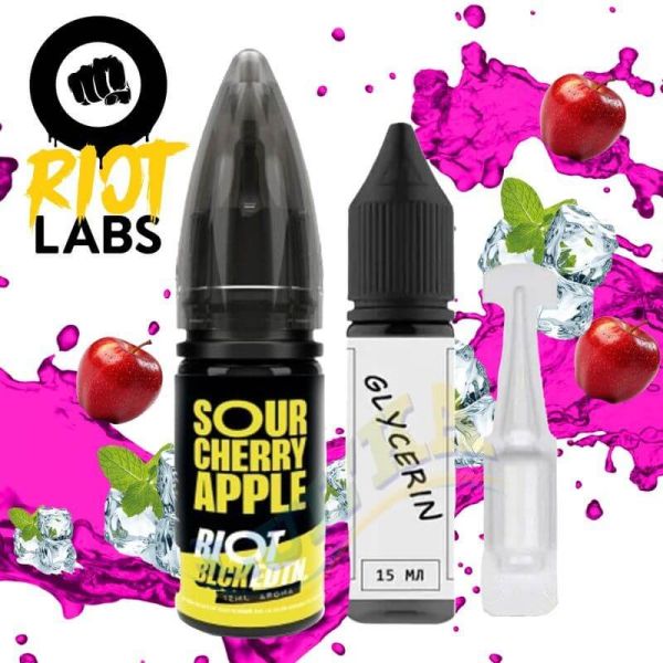 Набор Riot Black - Sour Cherry Apple Salt 30 мл. Набор Riot Black - Sour Cherry Apple Salt 30 мл.