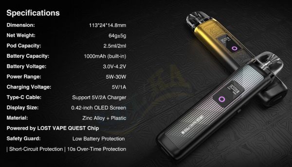 Lost Vape Ursa Nano Pro 2 Kit 1000mAh (Black Mecha) Lost Vape Ursa Nano Pro 2 Kit 1000mAh (Black Mecha)