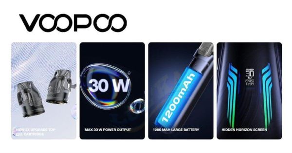 Voopoo VMATE MAX Kit 1200mAh (Glacier Silver) Voopoo VMATE MAX Kit 1200mAh (Glacier Silver)