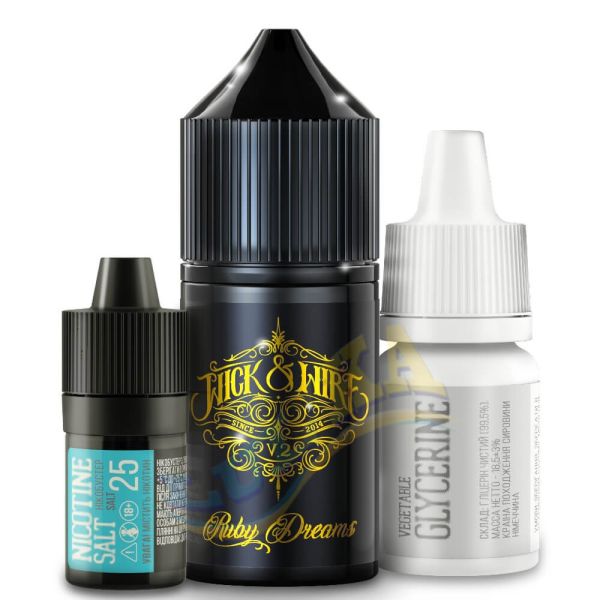 Набор Wick&Wire V2 Salt Ruby Dreams 25мг/мл 30мл. Набор Wick&Wire V2 Salt Ruby Dreams 25мг/мл 30мл.