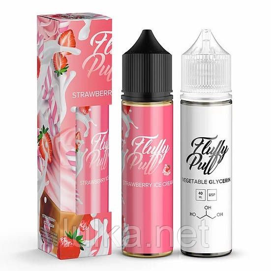 Набор Fluffy Puff Strawberry Ice Cream 60мл Organiс Набор Fluffy Puff Strawberry Ice Cream 60мл Organiс
