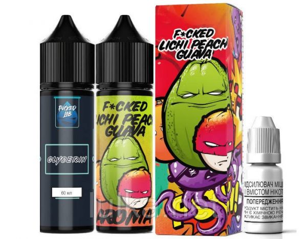 Набор Fucked Lichi Peach Guava 60мл Organic Набор Fucked Lichi Peach Guava 60мл Organic