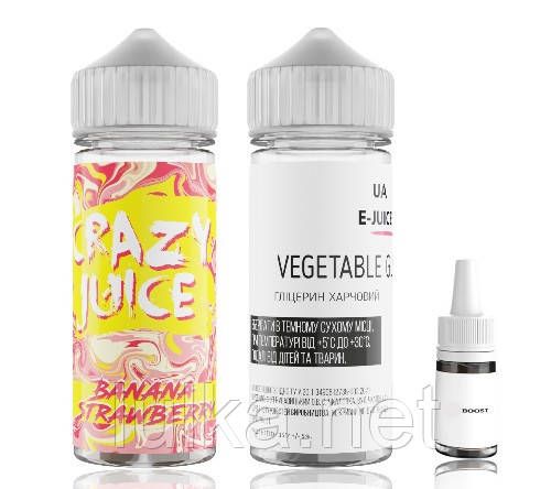 Набор Banana Strawberry - Crazy Juice Organic 120 мл. Набор Banana Strawberry - Crazy Juice Organic 120 мл.