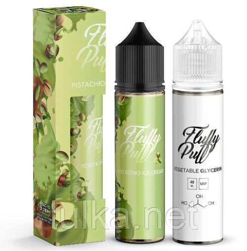 Набор Fluffy Puff Pistachio Ice Cream 60мл Organic Набор Fluffy Puff Pistachio Ice Cream 60мл Organic