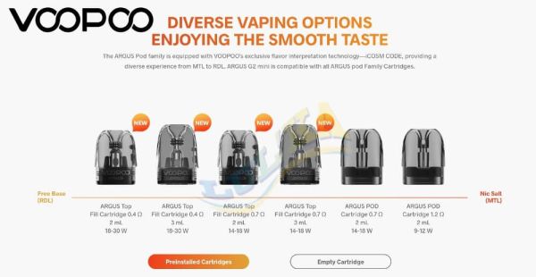 Voopoo Argus G2 Mini Kit 1200mAh (Starry Silver) Voopoo Argus G2 Mini Kit 1200mAh (Starry Silver)