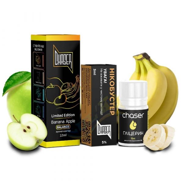 Набор Chaser Salt Banana Apple (50 мг/мл) 30 мл Набор Chaser Salt Banana Apple (50 мг/мл) 30 мл