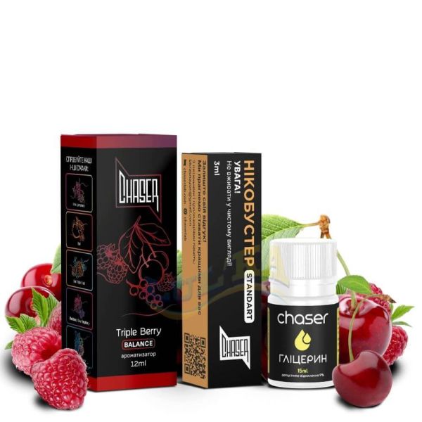 Набор Chaser Salt Triple Berry (50 мг/мл) 30 мл Набор Chaser Salt Triple Berry (50 мг/мл) 30 мл
