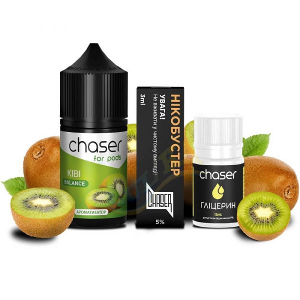 Набор Chaser for pods Salt Kiwi (50 мг/мл) 30 мл. Набор Chaser for pods Salt Kiwi (50 мг/мл) 30 мл.