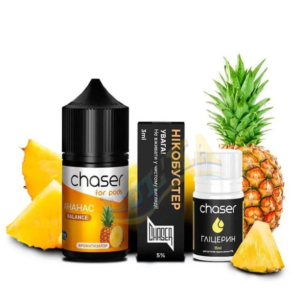 Набор Chaser for pods Salt Pineapple (50 мг/мл) 30 мл. Набор Chaser for pods Salt Pineapple (50 мг/мл) 30 мл.