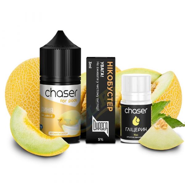 Набор Chaser for pods Salt Melon (50 мг/мл) 30 мл. Набор Chaser for pods Salt Melon (50 мг/мл) 30 мл.