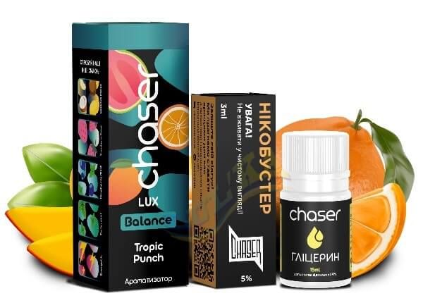 Набор Chaser Lux Tropic Punch Salt (50 мг/мл) 30 мл. Набор Chaser Lux Tropic Punch Salt (50 мг/мл) 30 мл.