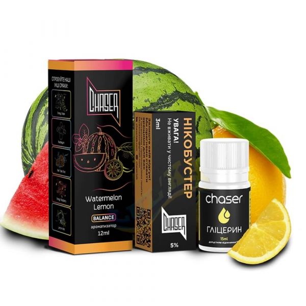 Набор Chaser Salt Watermelon Lemon (50 мг/мл) 30 мл Набор Chaser Salt Watermelon Lemon (50 мг/мл) 30 мл