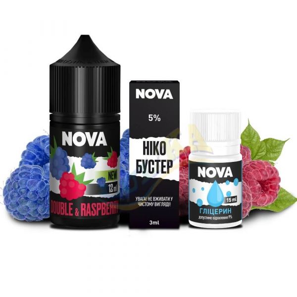 Набор Nova Salt Double Raspberry (50 мг/мл) 30 мл. Набор Nova Salt Double Raspberry (50 мг/мл) 30 мл.