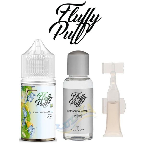 Набор  Fluffy Puff Salt Kiwi Lemonade Ice 30 мл. Набор  Fluffy Puff Salt Kiwi Lemonade Ice 30 мл.