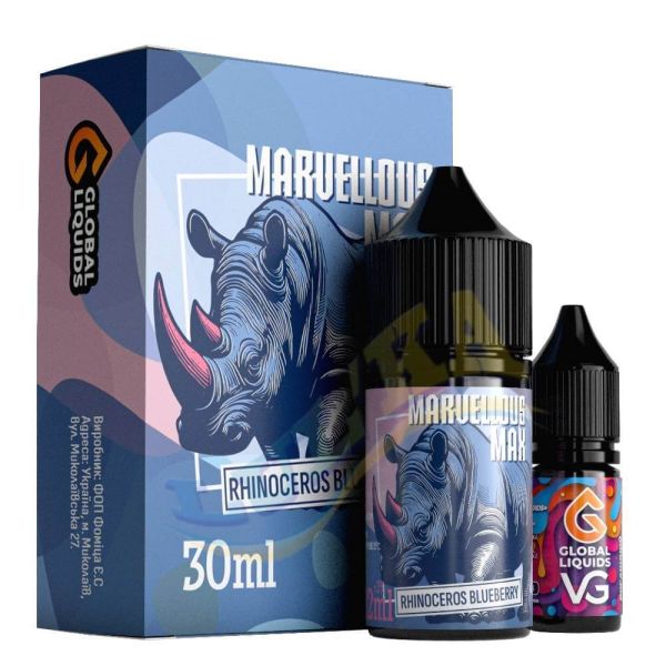 Набор Marvellous Max Rhinoceros Blueberry 30 мл.  Набор Marvellous Max Rhinoceros Blueberry 30 мл.