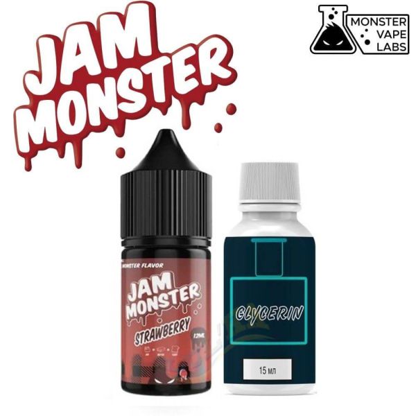 Набор Jam Monster Salt Strawberry 30 мл. Набор Jam Monster Salt Strawberry 30 мл.
