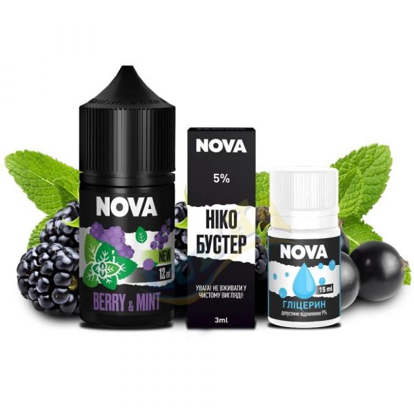 Набор Nova Salt Berry Mint (50 мг/мл) 30 мл. Набор Nova Salt Berry Mint (50 мг/мл) 30 мл.