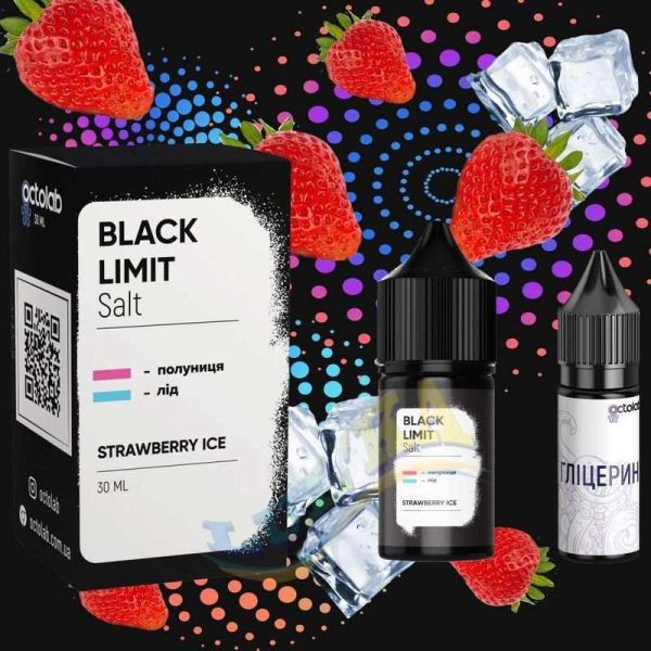 Набор Black Limit Salt Strawberry Ice (50 мг/мл) 30 мл. Набор Black Limit Salt Strawberry Ice (50 мг/мл) 30 мл.
